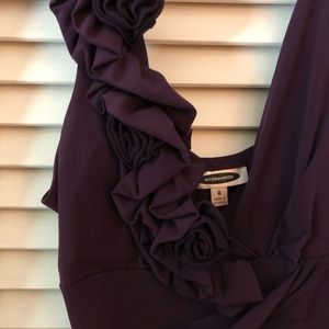 Purple rose accented dress